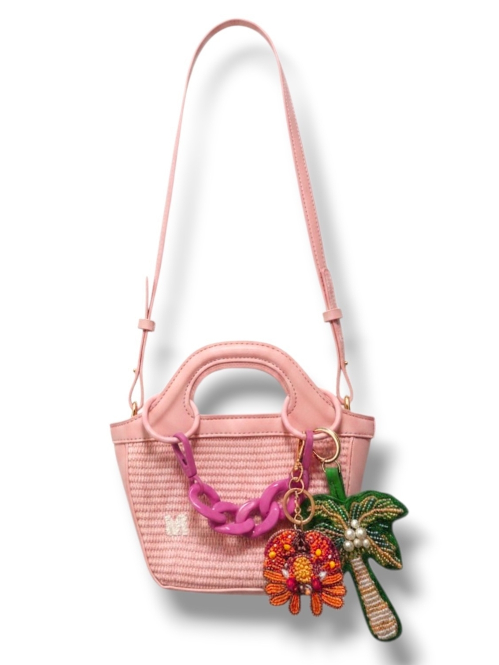 Pre-loved MARNI Tropicalia Micro Tote in Limited Pastel Blush Colorway - Picture 1 of 10